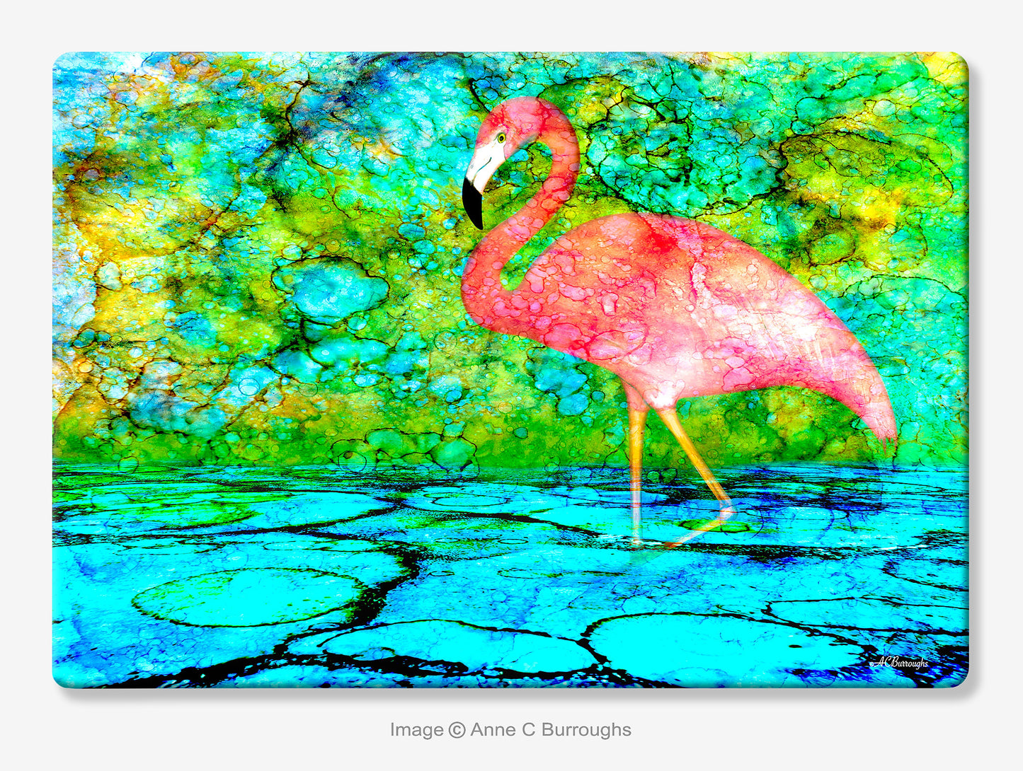 Misty Flamingo Cutting Board